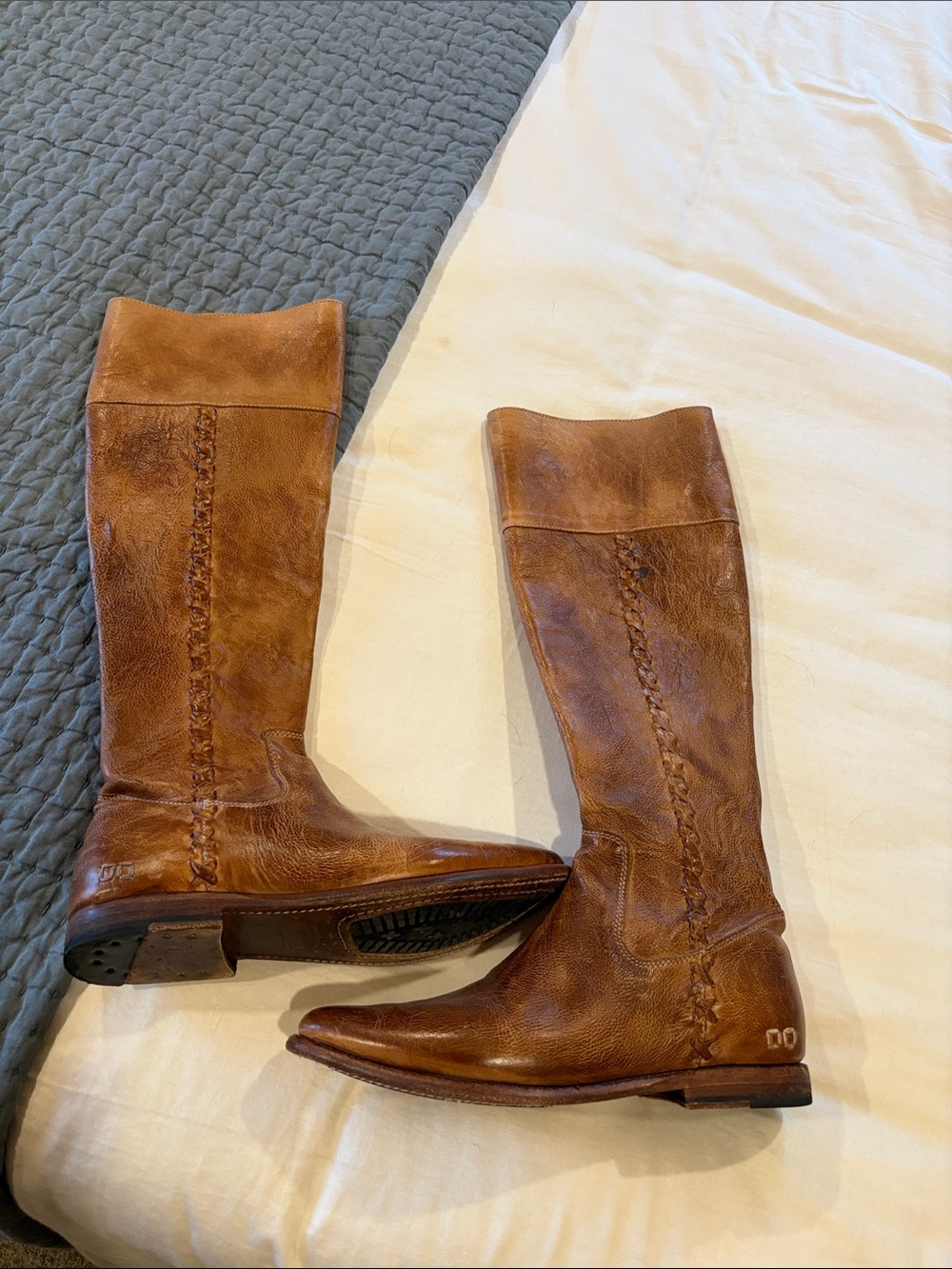 Bed Stu Classic Tall Brown Leather Riding Boots